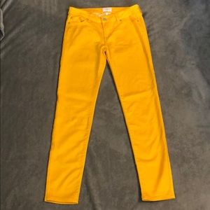 Yellow Skinny Stretch Pants